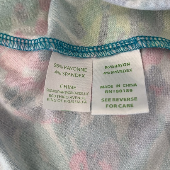 Lilly Pulitzer Blue and Pink Strapless Sundress - Picture 6 of 6